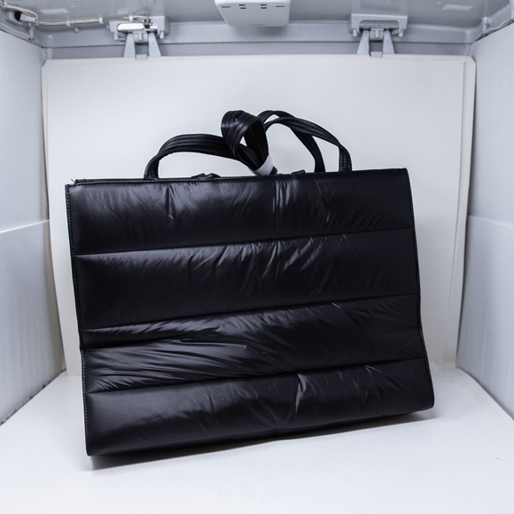 Telfar x Moose Knuckle Puff Quilted Convertible Crossbody Purse Shopper Tote Bag - Picture 3 of 5